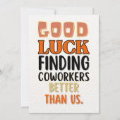 Funny Verlassend Card für Men Women, Humorvoll lau Dankeskarte (Vorderseite)