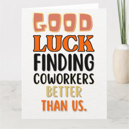 Funny Verlassend Card für Men Women, Humorvoll lau Dankeskarte