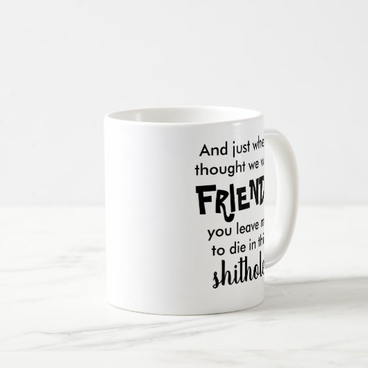 Funny Verlassend Geschenk für Coworker Coffee Tass Kaffeetasse (VorderseiteRechts)