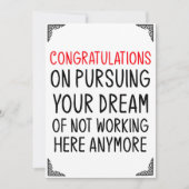 Funny Verlassend Kartengeschenk Mitarbeiter Mitarb Einladung (Vorderseite)