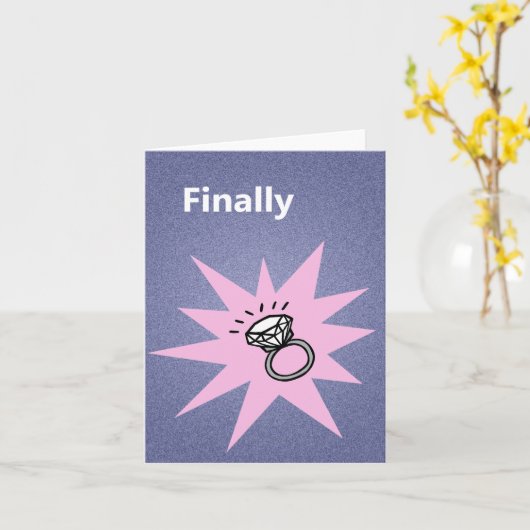 Funny Verlobung Ankündigung Endlich Verlobt (Gelbe Blume)