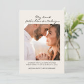 Funny Verlobung Foto Ankündigung Handheavier (Stehend Vorderseite)