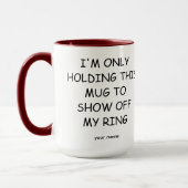 Funny Verlobung Future Frau Fiancé Rustic Tasse (Links)