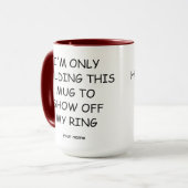 Funny Verlobung Future Frau Fiancé Rustic Tasse (Vorderseite Links)