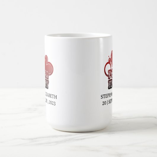 Funny Verlobung Geschenk Herz & Ring Kaffee Tasse (Mittel)