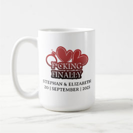 Funny Verlobung Geschenk Herz & Ring Kaffee Tasse