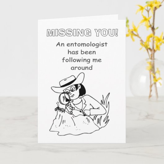 Funny vermisst karte (Gelbe Blume)