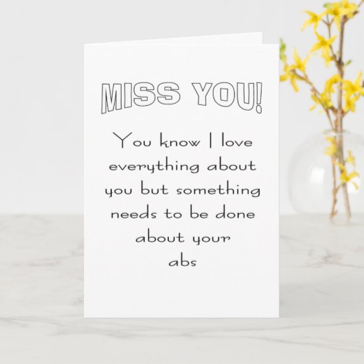 Funny vermisst karte (Gelbe Blume)