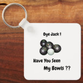 Funny Vermisst Lawn Bowls, Schlüsselanhänger (Vorderseite)