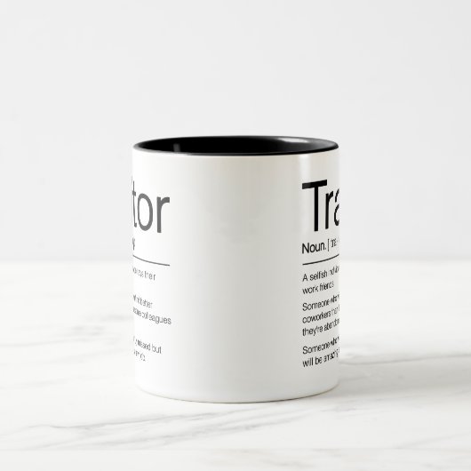 Funny Verräter, Lehrer Verlassend Geschenkkollegin Zweifarbige Tasse (Mittel)