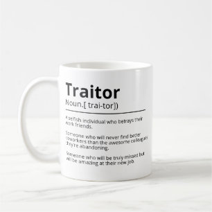 Funny Verräter personalisiert verlassend Tasse Ver