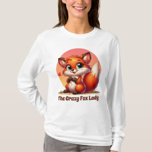 Funny verrückte Fox Dame T-Shirt
