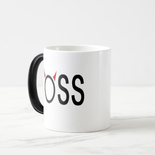 Funny Verschwindet Boss Tasse (Vorderseite Links)