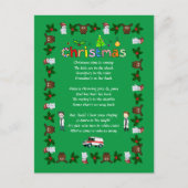 Funny Verse Christmas Feiertagspostkarte (Vorderseite)