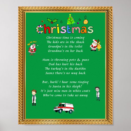 Funny Verse Christmas Poster (Vorne)