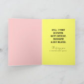 Funny verspätete Geburtstag Karte (Innenseite)