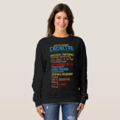 Funny Verstehen Ingenieure und Funny Engineerin Sweatshirt (Vorne ganz)