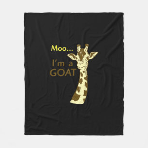 Funny verwirrt Giraffe Moo Ich bin eine Ziege Fleecedecke