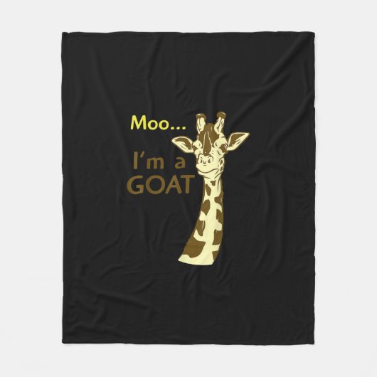Funny verwirrt Giraffe Moo Ich bin eine Ziege Fleecedecke (Vorderseite)