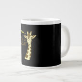 Funny verwirrt Giraffe Moo Ich bin eine Ziege Jumbo-Tasse (Vorderseite Rechts)