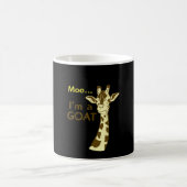 Funny verwirrt Giraffe Moo Ich bin eine Ziege Kaffeetasse (Mittel)
