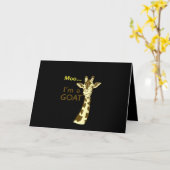 Funny verwirrt Giraffe Moo Ich bin eine Ziege Karte (Gelbe Blume)
