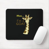 Funny verwirrt Giraffe Moo Ich bin eine Ziege Mousepad (Mit Mouse)