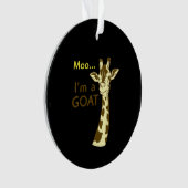 Funny verwirrt Giraffe Moo Ich bin eine Ziege Ornament (Vorderseite)