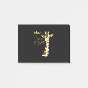Funny verwirrt Giraffe Moo Ich bin eine Ziege Post-it Klebezettel