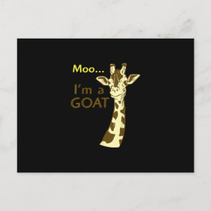 Funny verwirrt Giraffe Moo Ich bin eine Ziege Postkarte