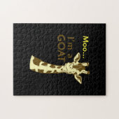 Funny verwirrt Giraffe Moo Ich bin eine Ziege Puzzle (Horizontal)