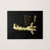 Funny verwirrt Giraffe Moo Ich bin eine Ziege Puzzle (Horizontal)