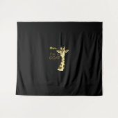 Funny verwirrt Giraffe Moo Ich bin eine Ziege Wandteppich (Vorderseite (Horizontal))