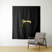 Funny verwirrt Giraffe Moo Ich bin eine Ziege Wandteppich (Beispiel)