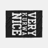 Funny Very Kurwa Nice Lish English Sarcasm Quote M Fleecedecke (Vorderseite (Horizontal))