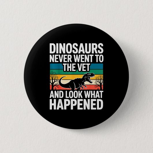 Funny Veterinarian Design For Men Women Vet Tech V Button (Vorderseite)