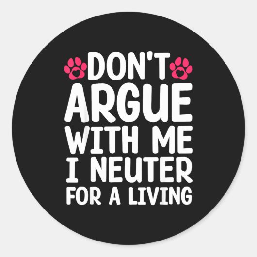 Funny Veterinarian Design For Men Women Vet Tech V Runder Aufkleber (Vorderseite)