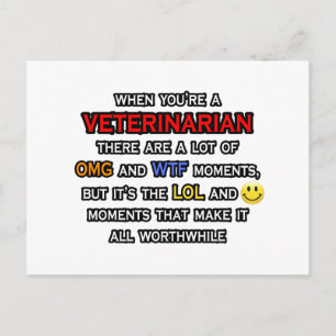 Funny Veterinarian ... OMG WTF LOL Postkarte
