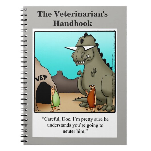 Funny Veterinarian's Spaß Notebook Notizblock (Vorderseite)
