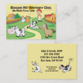 Funny Veterinary Business Card Visitenkarte (Vorne/Hinten)