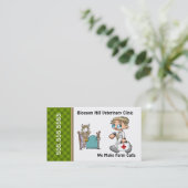 Funny Veterinary Business Card Visitenkarte (Stehend Vorderseite)