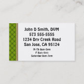 Funny Veterinary Business Card Visitenkarte (Rückseite)