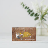 Funny Veterinary Business Card Visitenkarte (Stehend Vorderseite)