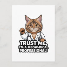 Funny Veterinary Cat Humor Illustration