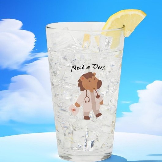 Funny Veterinary Spaß Tierpflege Zitat Glas