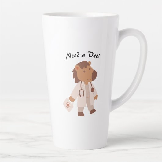 Funny Veterinary Spaß Tierpflege Zitat Milchtasse (Rechts)