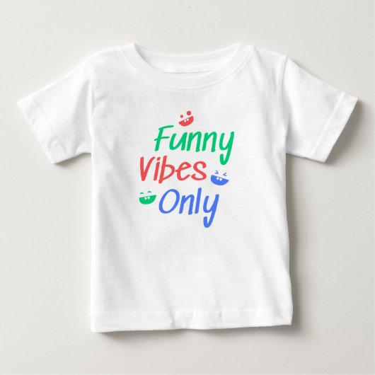 Funny Vibes Baby T - Shirt | DP7Art (Vorderseite)