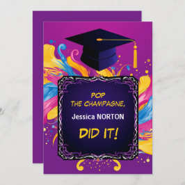 Funny vibranding Grads Party Einladung