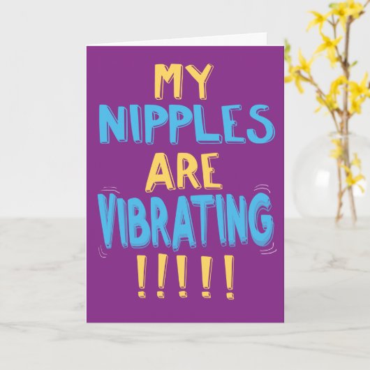 Funny Vibrations Nipples Geburtstag Karte (Gelbe Blume)