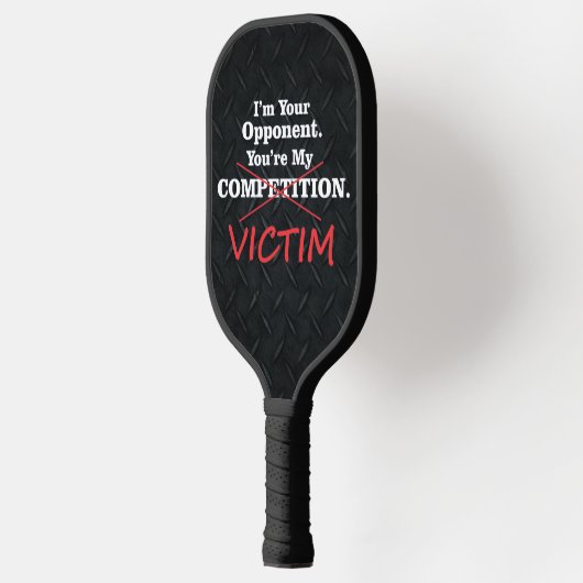 Funny Victim Competition Smack Talk Black Pickleball Schläger (Links)